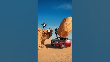 🚨 Rolls Royce vs Giant Rock | AI Crash Test Simulation #rollsroyce #shorts