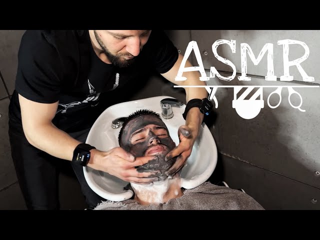 💈ASMR BARBER | SPA You Won’t Forget: Shampoo, Beard & Black Mask