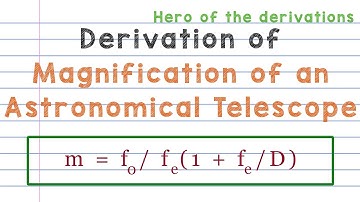 Derivation of magnification of a telescope • HERO OF THE DERIVATIONS.