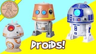 New! Star Wars Droidables, R2 D2   BB-8 & Chopper (C1 10P) Expressive Sidekicks! from Hasbro