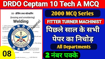 DRDO Ceptam 10 TECH A/Fitter TURNER MACHINIST/drdo fitter class/DRDO welding mcq