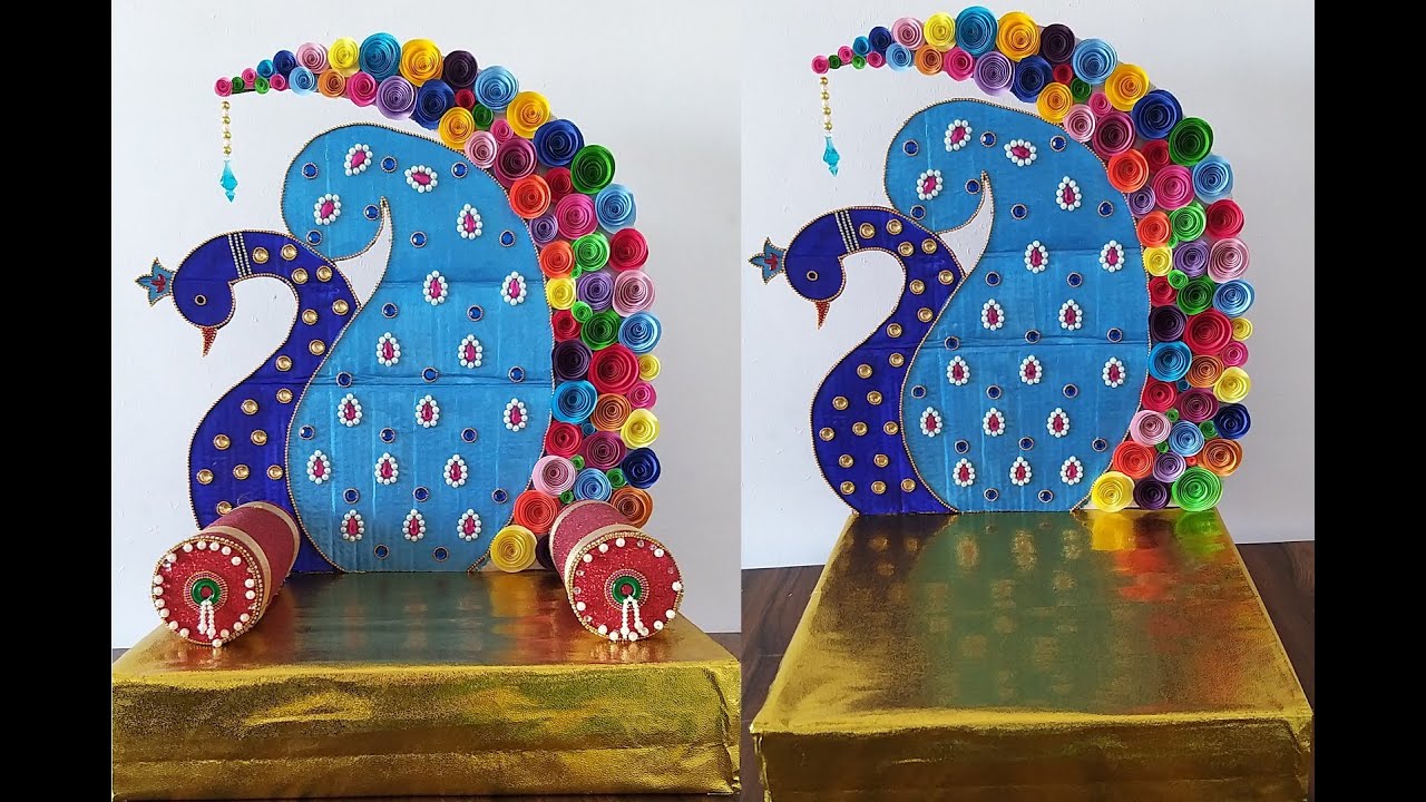 218. Ganpati Decoration idea  | इको फ्रेंडली गणपति मखर | DIY Eco Friendly Decoration Idea