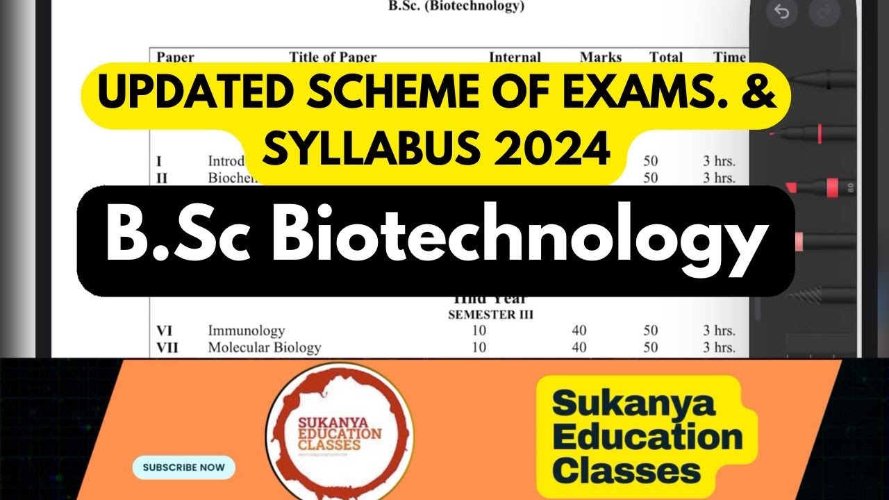 UPDATED SCHEME OF EXAMS. & SYLLABUS FOR BSC BIOTECHNOLOGY - YouTube