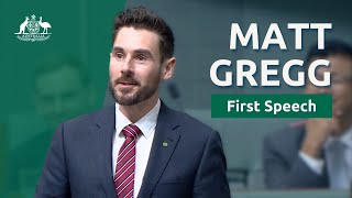 First Speech - Matt Gregg MP | Member for Deakin VIC Details