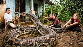 72 Hours of Terror: Giant Python Strikes The Farm Dog! | Injured Farmer’s Brave Fight To Protect It!