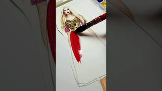 Beautiful watercolor painting #fashionillustrationtutorial #creativeillustration #watercolorpainting