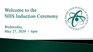 NHS Induction Ceremony - May 27, 2020