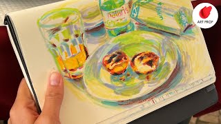 Delicious Plein Air Process: Sketching Pastéis de Belém with Markers in Lisbon, Portugal screenshot 5