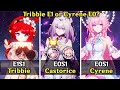 Is Cyrene E0 better than Tribbie E1? E0S1 Cyrene vs E1S1 Tribbie with E0S1 Castorice - HSR 3.7