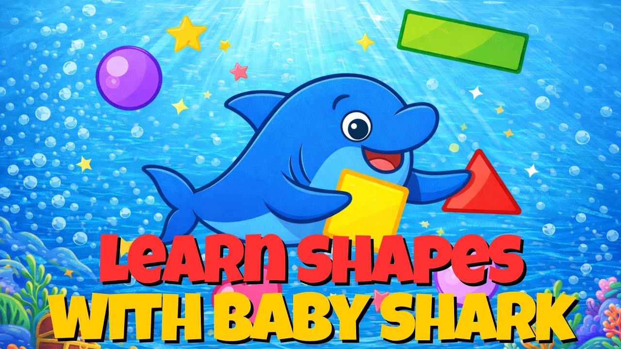 Baby Shark Learning Shapes 🦈🔺⬜ | Shapes Song for Kids | Nursery Rhymes | BoboBeans – Nursery Rhymes