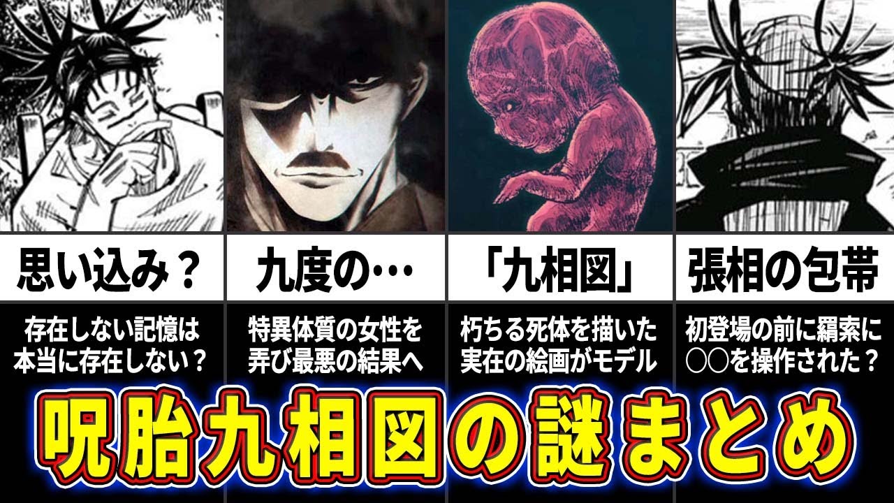 【呪術廻戦】初登場時の張相に巻かれていた包帯のヤバ過ぎる理由とは⁉呪胎九相図の謎を徹底考察‼【ゆっくり解説】