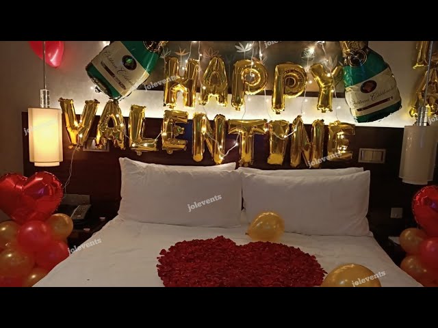 Romantic hotel room decoration for valentines day, birthday - YouTube