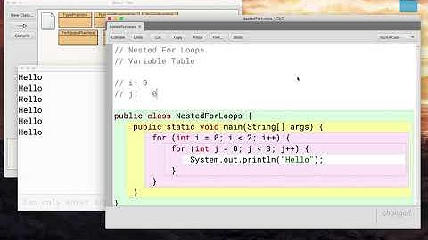 JAVA 2.3: Nested For Loops