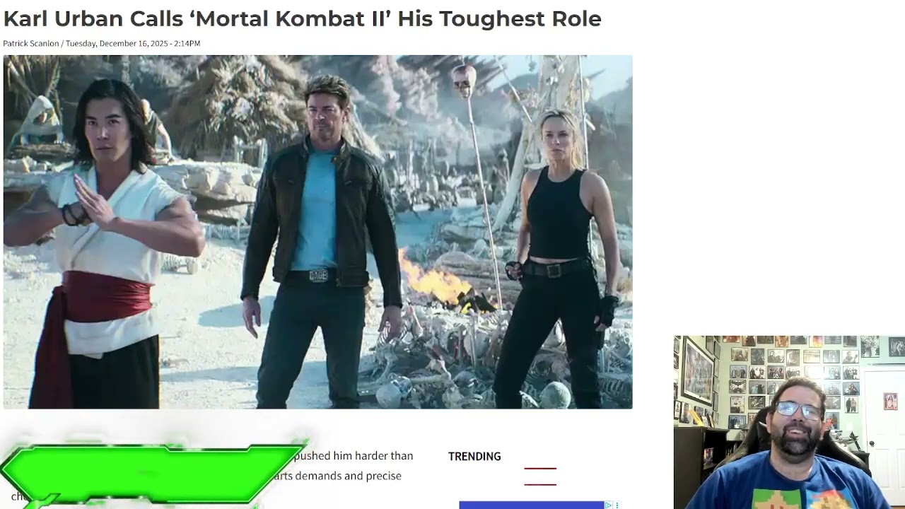 Карл Урбан рассказывает о своей роли в Mortal Kombat 2.
