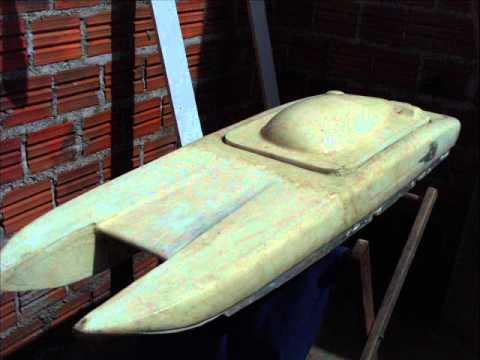 Catamaran rc construçao mold fiber glass prt2 - YouTube