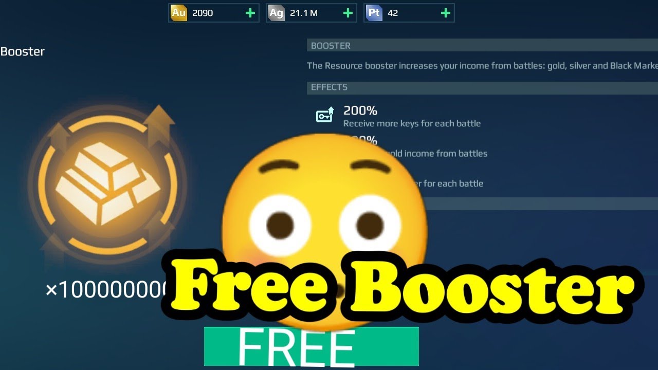 Free Boosters😲 Trick In War Robots [] Every time Unlimited Booster