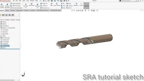 solidworks tutorial  create in drill Bit