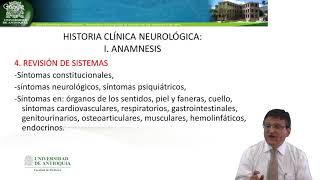 Historia clínica neurológica: Generalidades -  Dr. Santiago Acebedo Agudelo