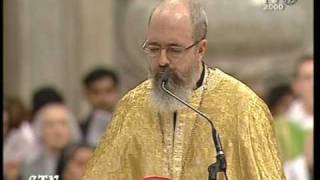 Gospel in Greek at Papal Mass