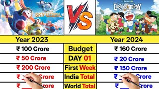 Doremon Nobita Sky Utopia 2023 vs Doremon Nobita Earth Symphony 2024 Movie Box Office Collection।।