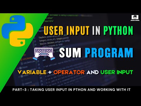taking user input in python program | Program to take sum of two numbers