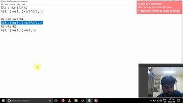 Reducing a Matrix to Row Reduced Form using MATLAB
