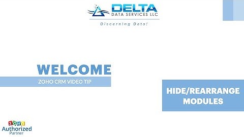 Hide and Rearrange Modules in ZOHO CRM