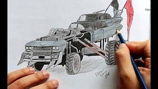Как нарисовать машину из фильма Безумный Макс (Mad max) Drawing a car from Mad Max Как нарисовать машину из фильма Безумный Макс (Mad max) Drawing a car from Mad Max