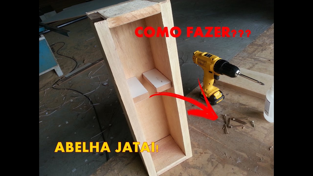 COMO CONSTRUIR CAIXA PARA ABELHA JATAI. MODO  RÁPIDO E FÁCIL - MODELO AF VERTICAL