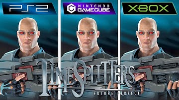 TimeSplitters Future Perfect (2005) PS2 vs GameCube vs XBOX (FPS + Graphics)