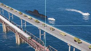 Ukrainian-NATO Missile Strike COLLAPSED Russian Ammo Train Convoy on Crimean Bridge