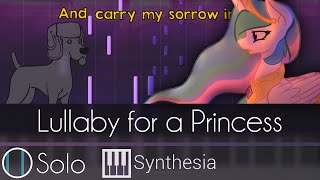 Lullaby for a Princess - |SOLO PIANO TUTORIAL w\/ LYRICS| - Ponyphonic -- Synthesia HD