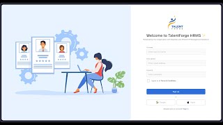 TalentForge HRMS | Secure Login Screen Demo