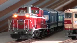 OJゲージ鉄道模型DD51牽引寝台特急『あけぼの』