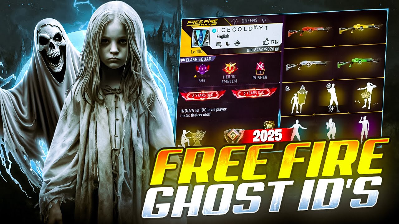 Oldest Free Fire 🔥 Ghost IDs: The Rarest of the Rare!