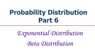 Probability Distribution Part 6 || Statistics