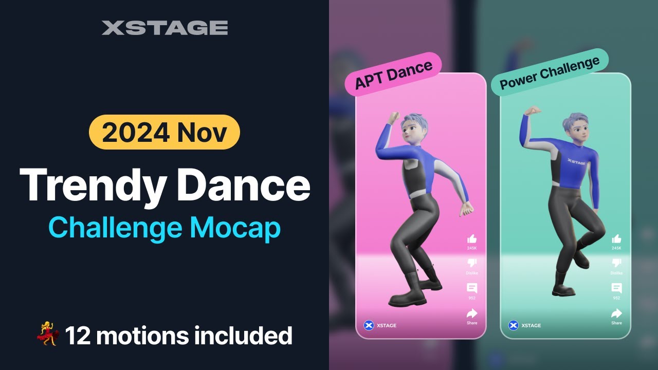 Trendy Dance Challenge Mocap Pack [2024 Nov] | Unreal Engine5, Unity
