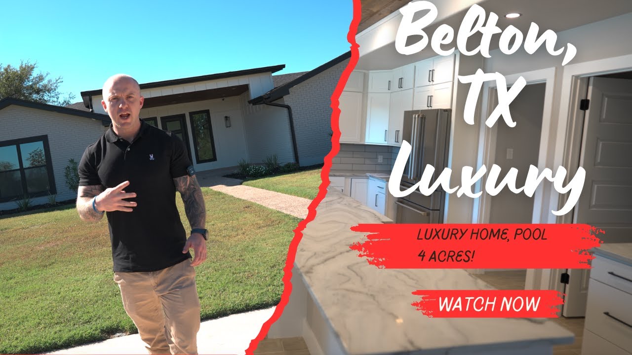 🏡 Belton, TX Luxury Home Tour | 4 Acres + Pool! 🌳✨