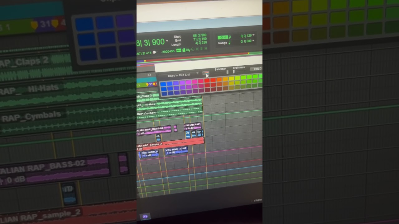 Colour palet w Pro Tools