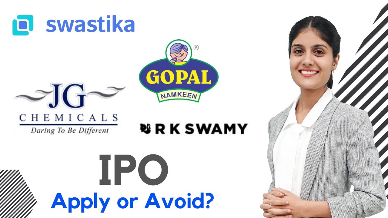 3 BIG IPO 💼 (Gopal Snacks) (JG Chemicals) (R K Swamy) - IPO Review, GMP, APPLY OR NOT?