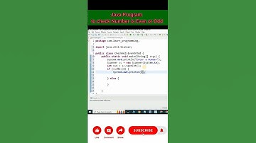 Java Program to check number is Even or Odd