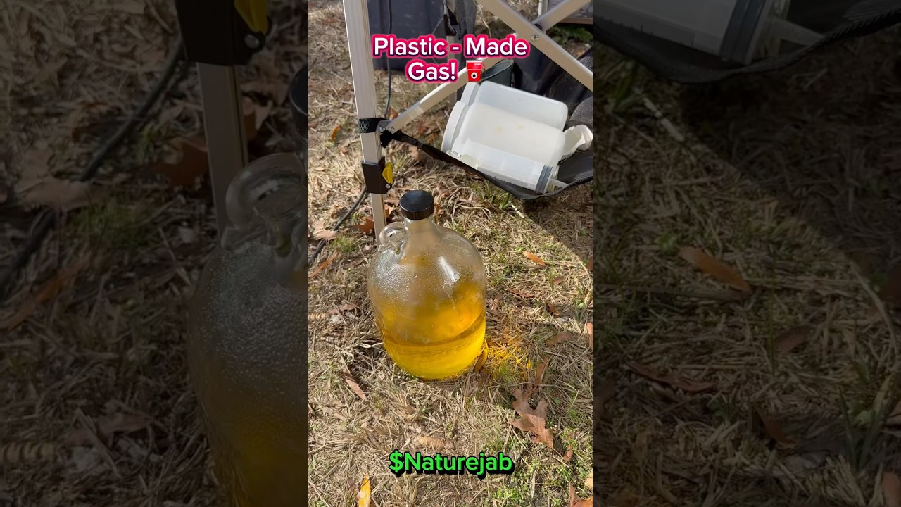 Half a Gallon of Plastoline! ⛽️ #naturejab #pyrolysis #science #education #foryoupage