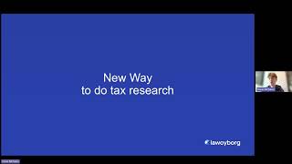 Webinar: Modern Tax Research tools, techniques and best practices