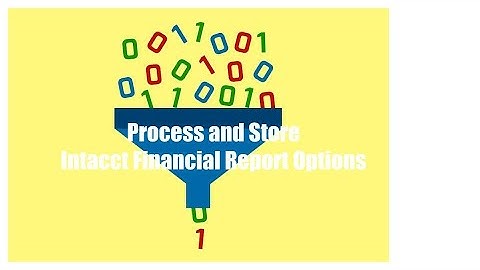 Intacct Process and Store a Financial Report