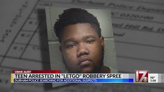 Teen arrested in Durham robbery spree