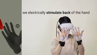 Demonstrating Full-hand Electro-Tactile Feedback without Obstructing Palmar Side of Hand Profile