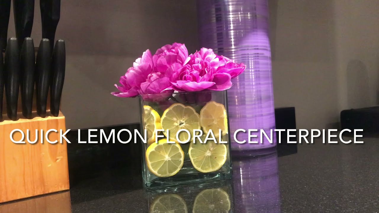 Quick Lemon Floral Centerpiece
