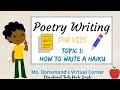 Haiku Poetry Writing Quiz