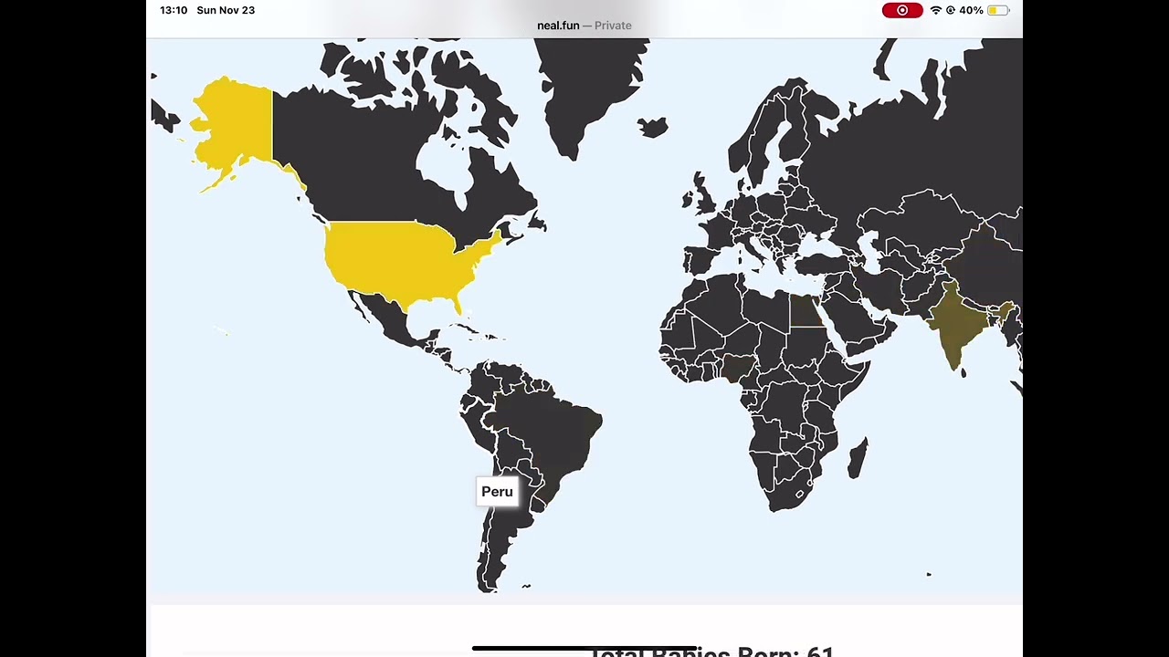 Staring at ______ until it flashes on the baby map
