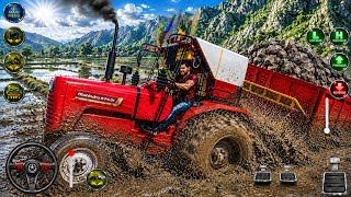 MAHINDRA 575 Sarpanch Gets STUCK With Overloaded Stone Trolley 😱 | Mud Road Tractor Rescue 🚜🔥 screenshot 1